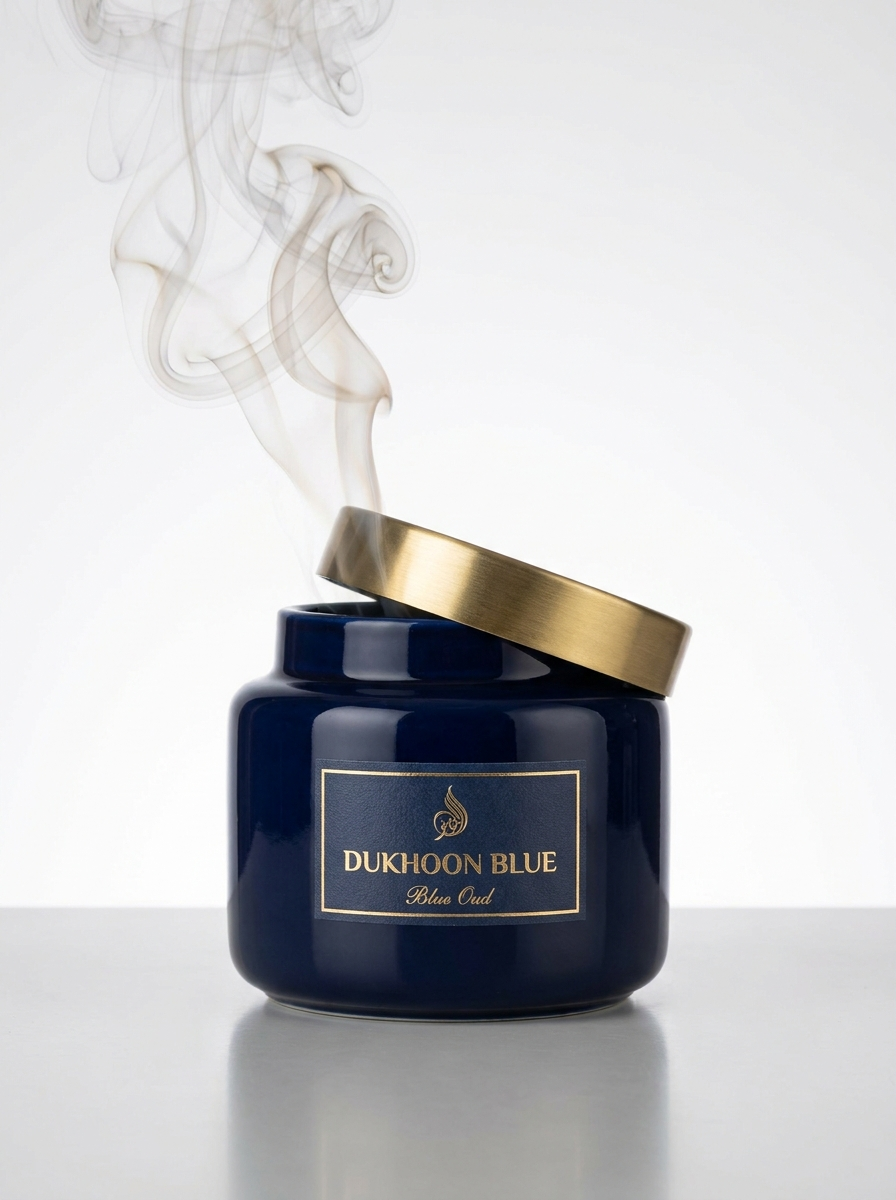 dukhoon blue bakhoor jar